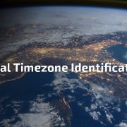 View of earth showing text 'Manual Timezone Identification'