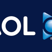 AOL logo on dark blue background