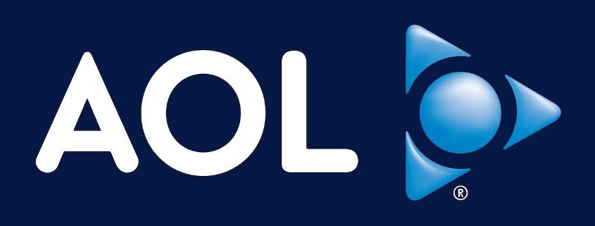 AOL logo on dark blue background