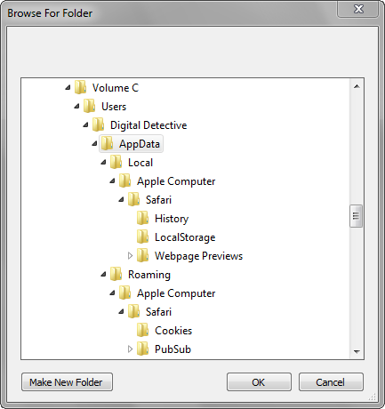 Figure 3 Browser For Folder Dialogue