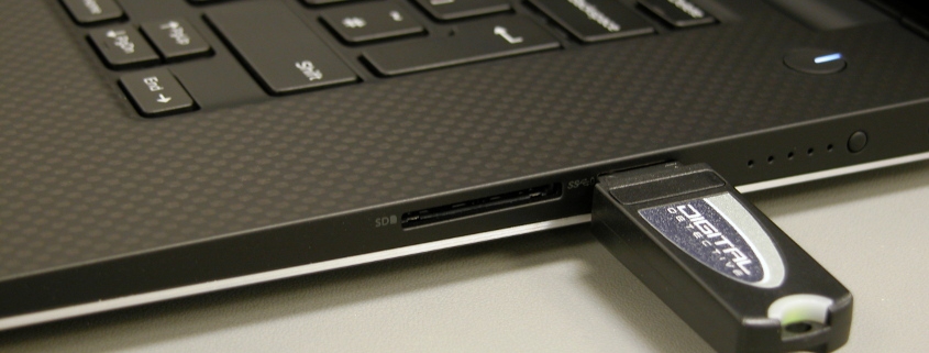 Dell XPS Laptop with Digital Detective USB Licence Dongle