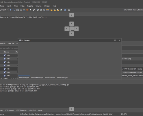 Digital Detective NetAnalysis main window with docking panels
