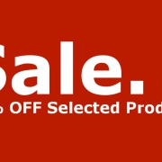 Red sale banner showing 30% off selected products