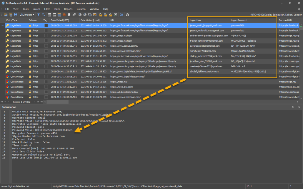 NetAnalysis Decrypting UC Browser on Android Logins